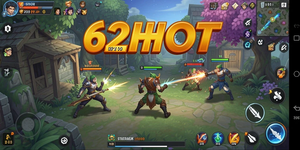 Tampilan gameplay 62HOT yang mendebarkan dan penuh strategi.