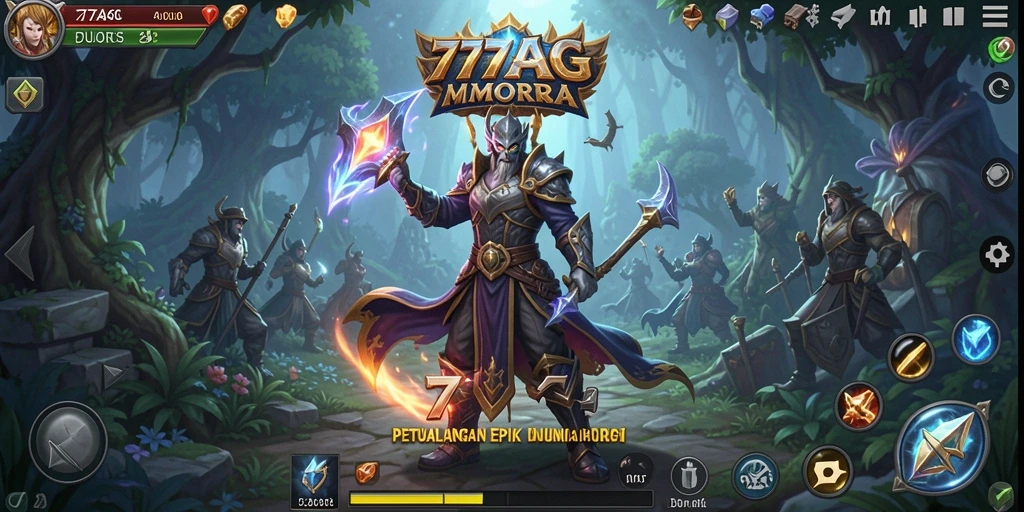 Screenshot gameplay <strong>77AG</strong> menunjukkan pertempuran epik dan lingkungan yang indah.
