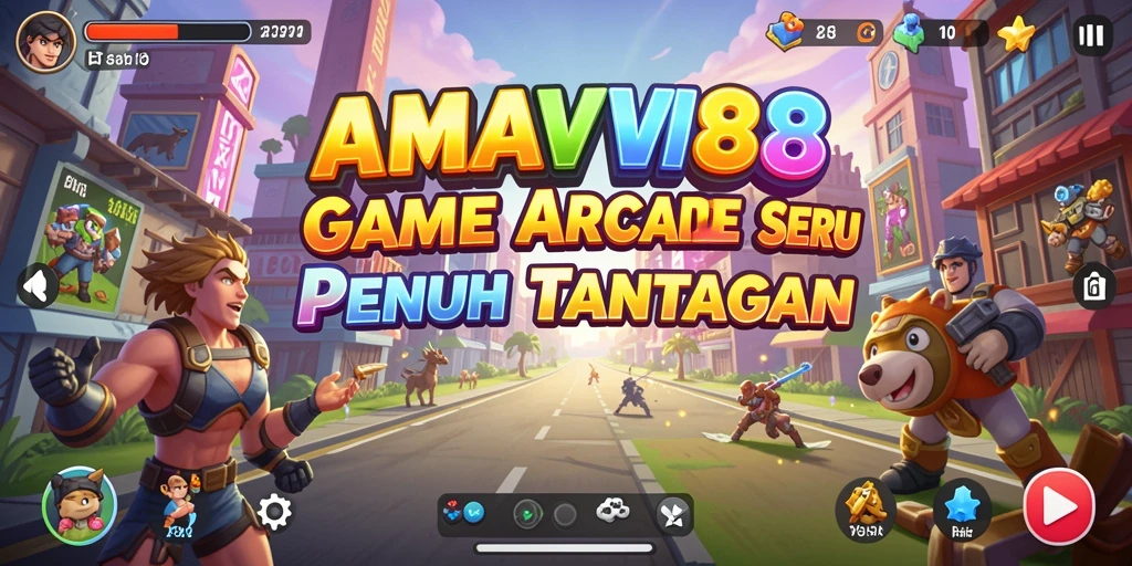 Tampilan gameplay seru dengan aksi yang menantang di AMAVI88.