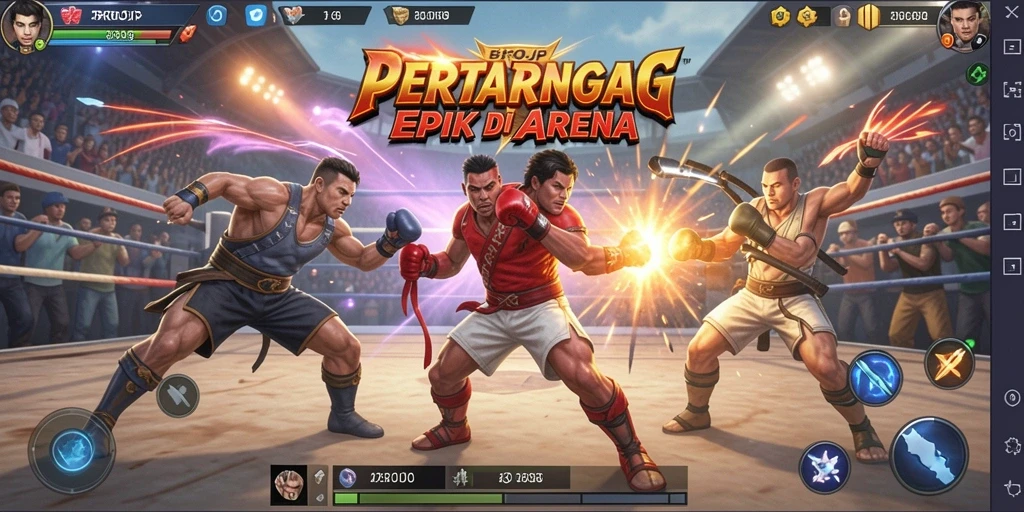 Screenshot gameplay Fighting BROJP dengan aksi seru.