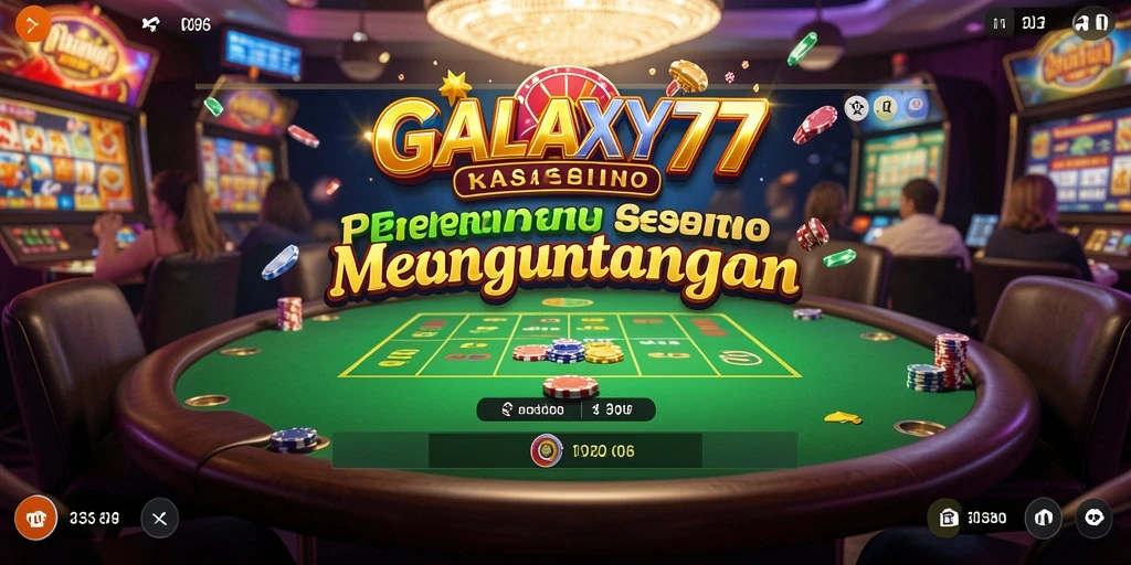 Screenshot gameplay GALAXY77 menampilkan keseruan di dunia Kasino.