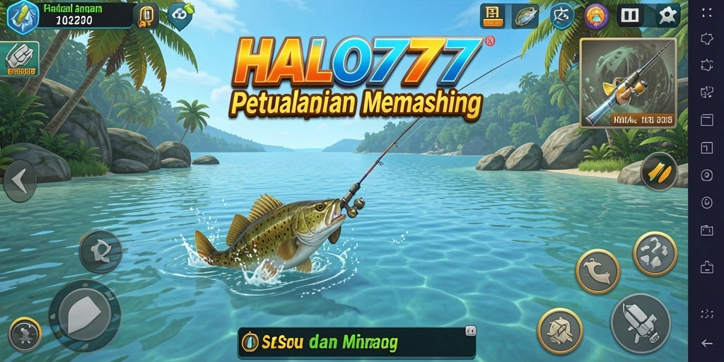 Tangkapan ikan besar dalam gameplay HALO777 yang seru.