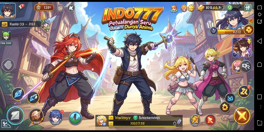Tampilan gameplay seru dalam INDO777 yang penuh aksi dan karakter anime.