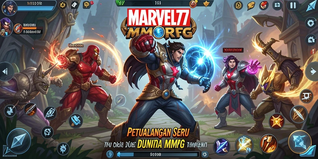 Tampilan gameplay <strong>MARVEL77</strong> yang penuh aksi di dunia MMORPG.