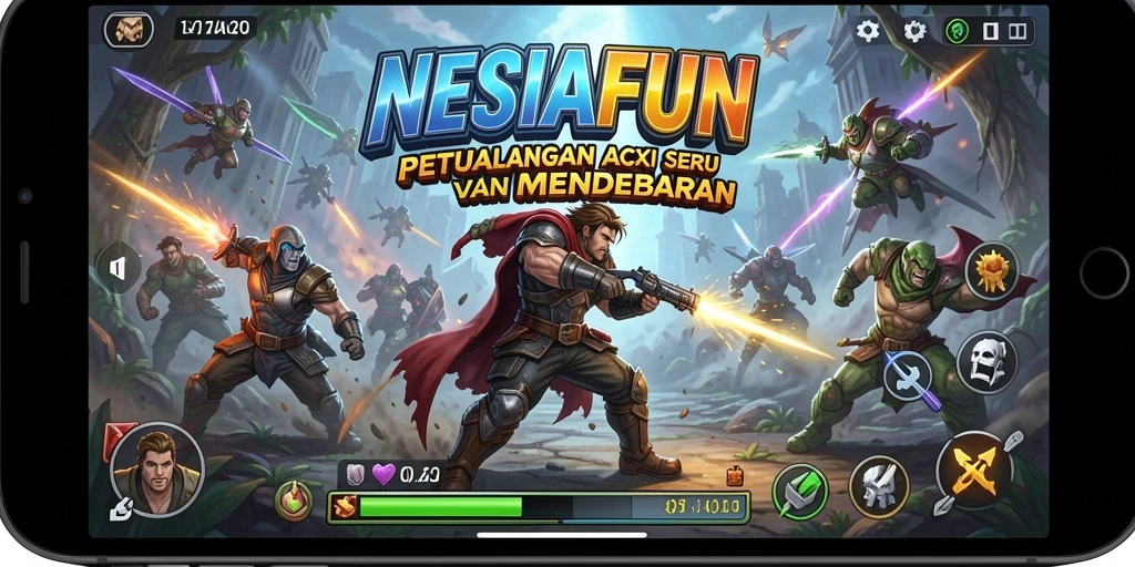 Tangkapan layar NESIAFUN menunjukkan aksi mendebarkan dan grafis yang luar biasa.