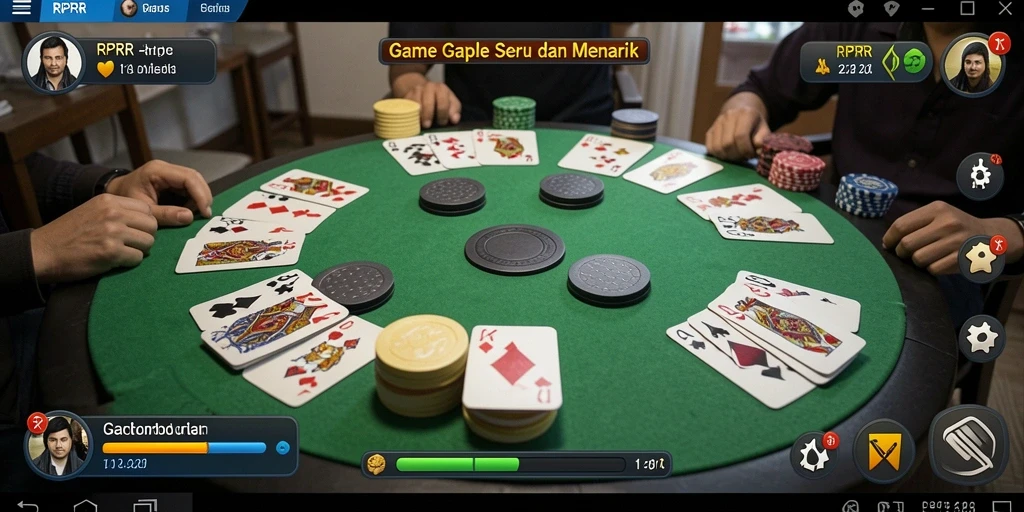 Tampilan gameplay seru dalam permainan Gaple RPRR.