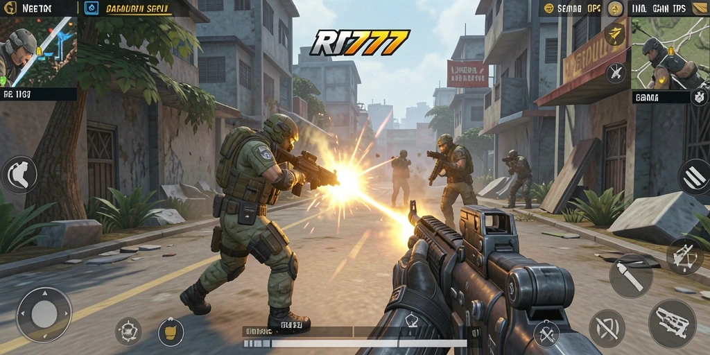 Tampilan dinamis gameplay RR777 dengan pertempuran yang mendebarkan.