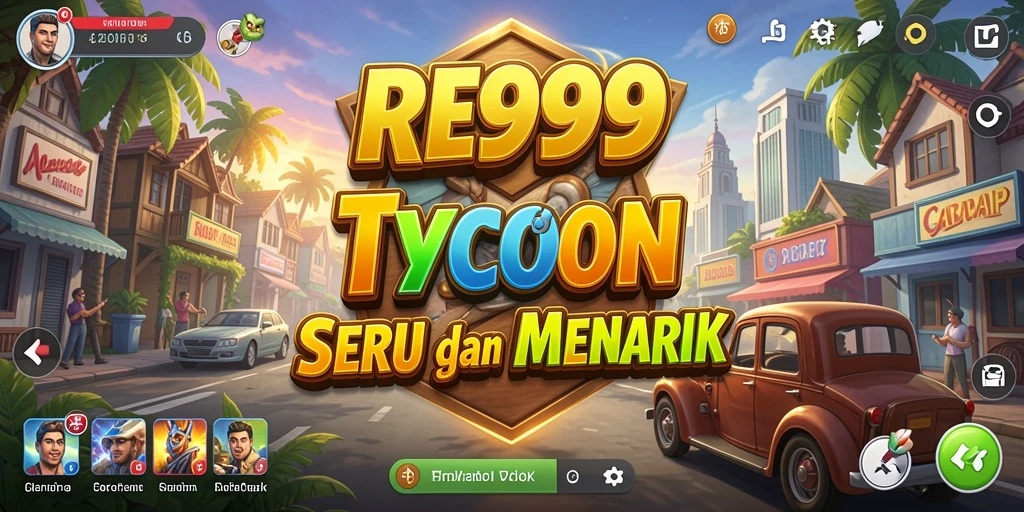Screenshot gameplay RR999 memperlihatkan pengalaman membangun bisnis Tycoon.