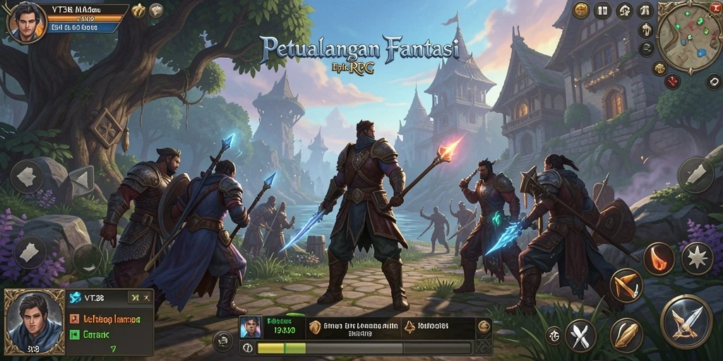 Tangkapan layar gameplay VT38 dengan aksi seru dalam RPG.
