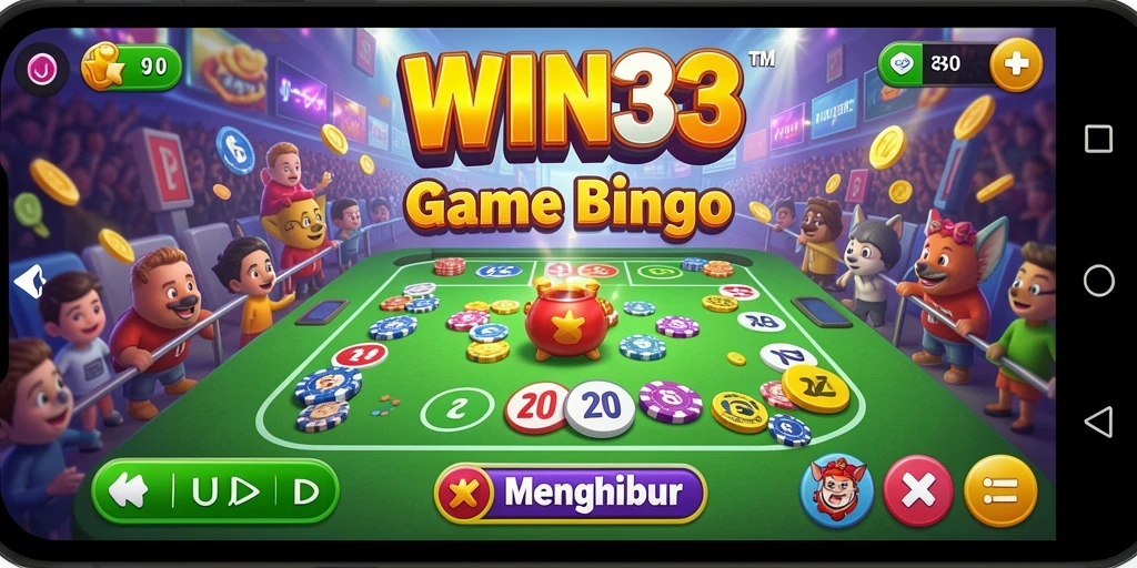 Tampilan gameplay seru Bingo di WIN33 dengan antarmuka menarik.
