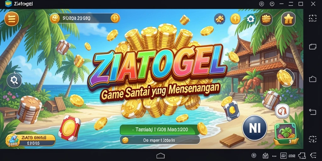 Tampilan gameplay ZIATOGEL yang penuh warna dan menarik.